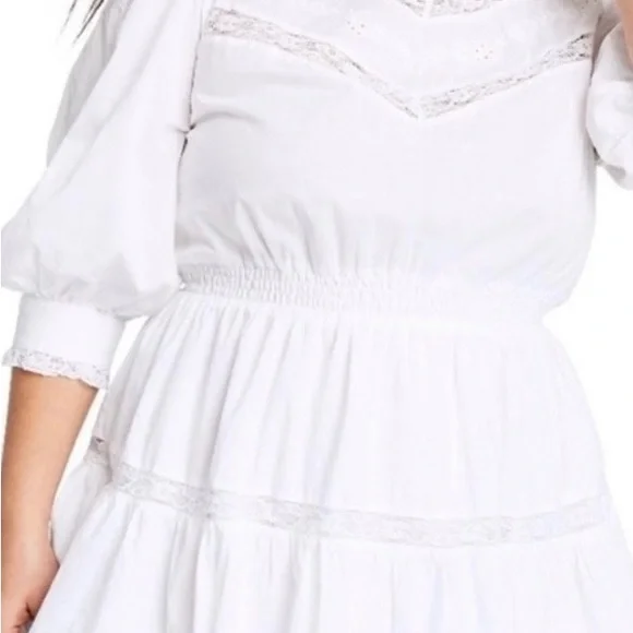 Elegant Loveshackfancy target prairie White Lace Dress